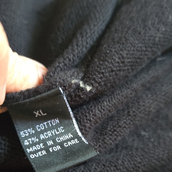 Iz Byer Charcoal and Black Open Front Cardigan - Picture 4 of 4